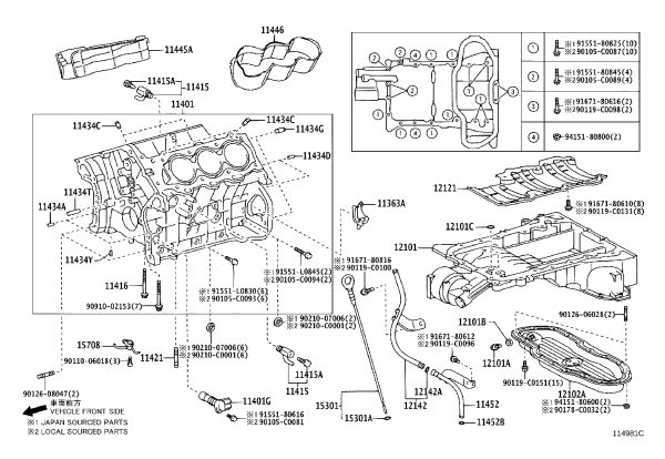 Engine Oil Pan 12102-0P010 for Toyota Crown