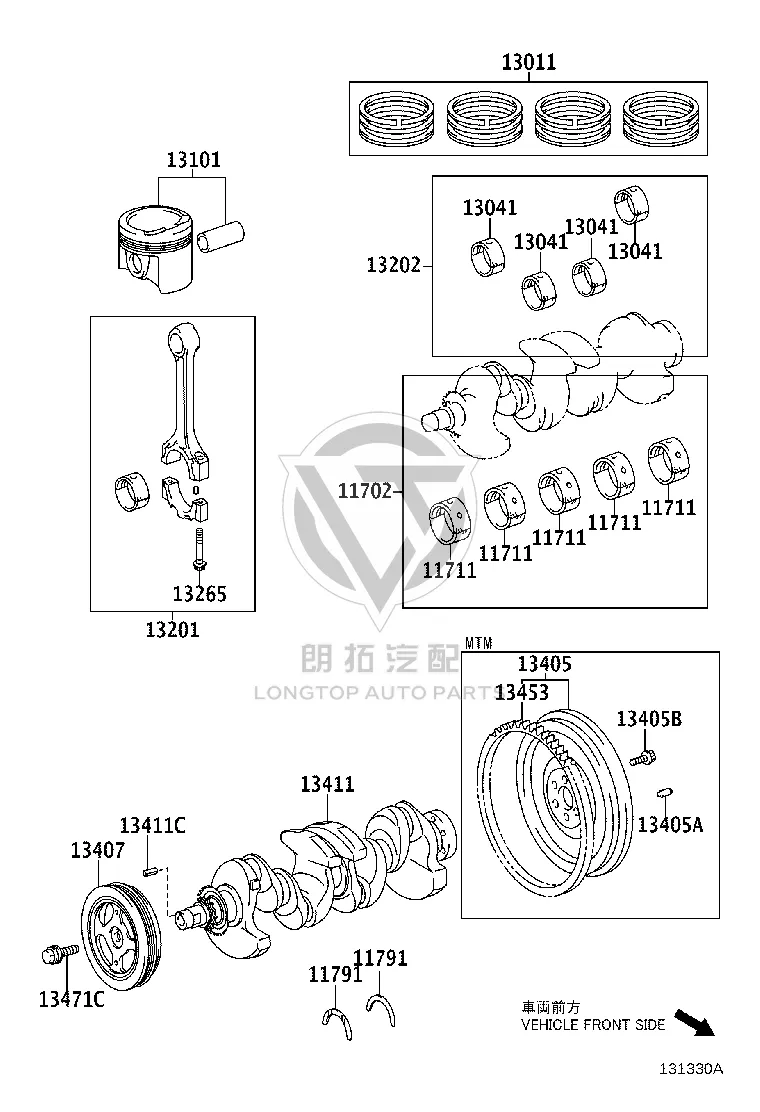 Piston Ring 13011-0T020 for Toyota E’Z