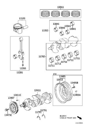 Crankshaft Bearing 11701-0T03101 for Toyota E’Z