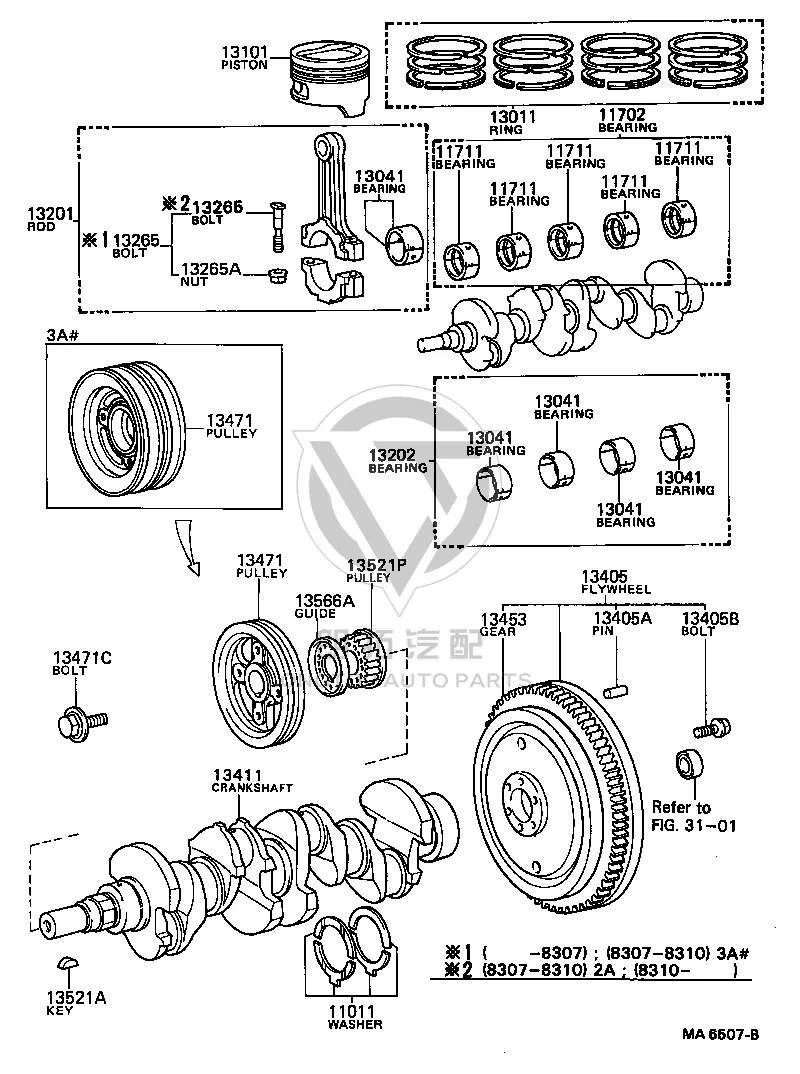 Crankshaft Main Bearing 11701-16010 for Toyota CELICA