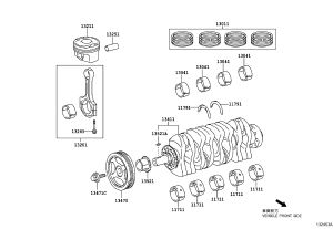 Crankshaft Timing Wheel Key 90280-04003 for Toyota Auris