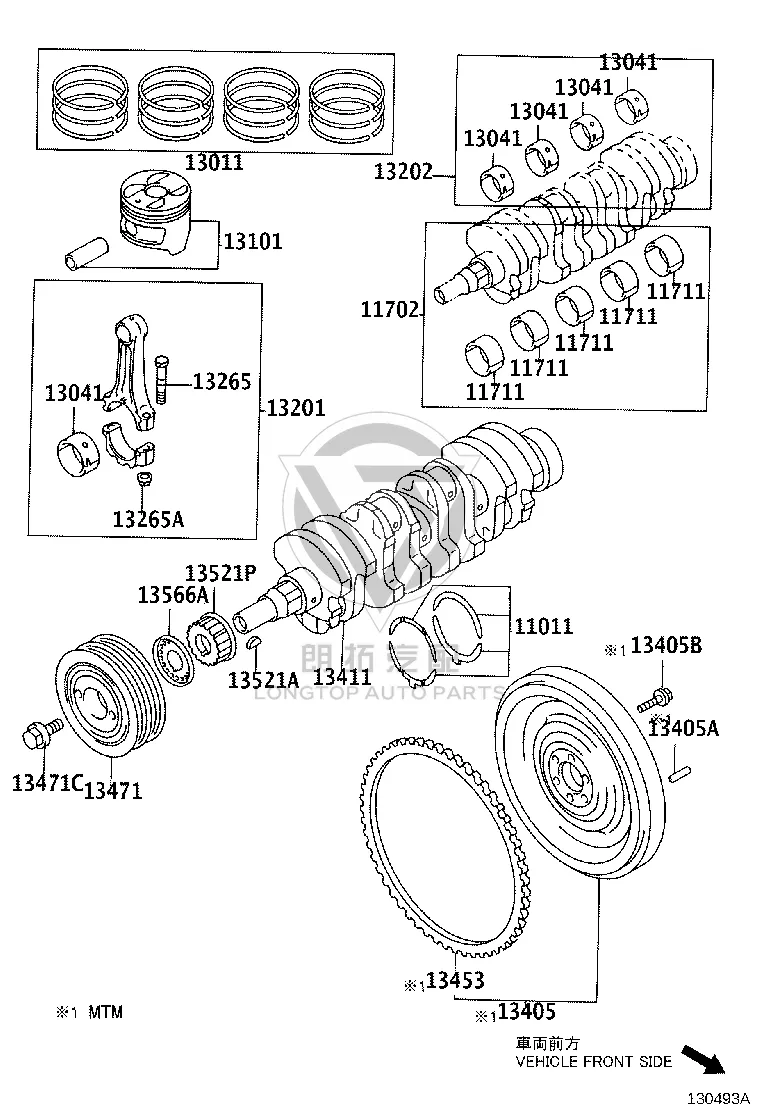 Crankshaft Main Bearing 11701-B1021-05 for Toyota RUSH