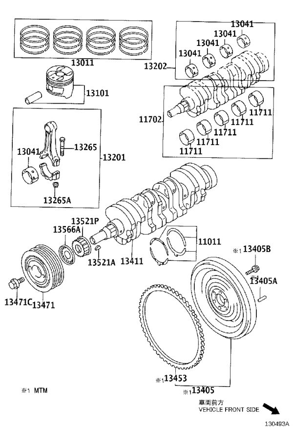 Crankshaft Main Bearing 11701-B1021-04 for Toyota RUSH