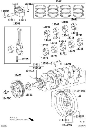 Crankshaft Bearing Lower 11721-3602002 for Toyota ZELAS