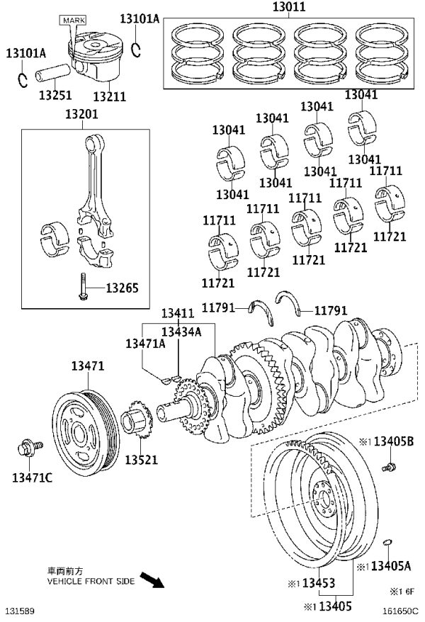 Piston 13211-36032A0 for Toyota ZELAS