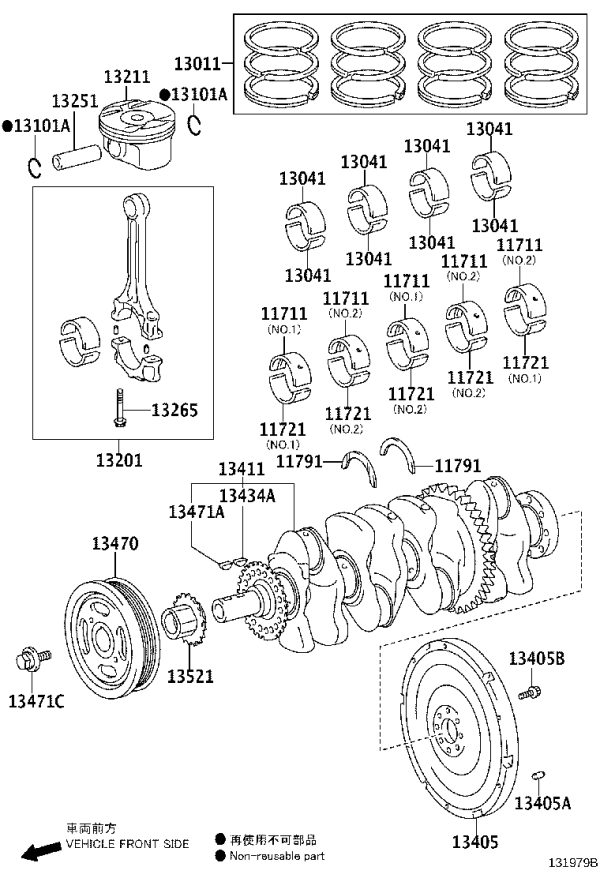 Connecting Rod 13201-39285C0 for Toyota ALPHARD