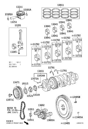 Piston Ring 13011-0H080 for Toyota Camry