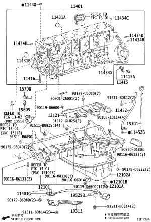 Bolt, Double Sided 90116-06133 for Toyota Corona, Corona FR & Corona SED
