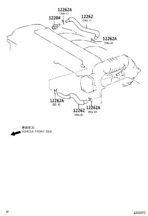 Valve Cover Crankcase Vent Valve 12204-28020 for Toyota Avensis