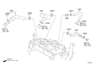Valve Cover Exhaust Pipe 12262-36070 for Toyota Harrier