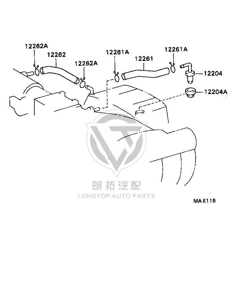 PCV Valve 12204-46030 for Toyota Supra