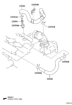 PCV Valve 12204-47110 for Toyota Vios