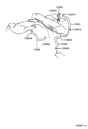 Cylinder Head Cover Breather Hose 12262-75130 for Toyota Prado