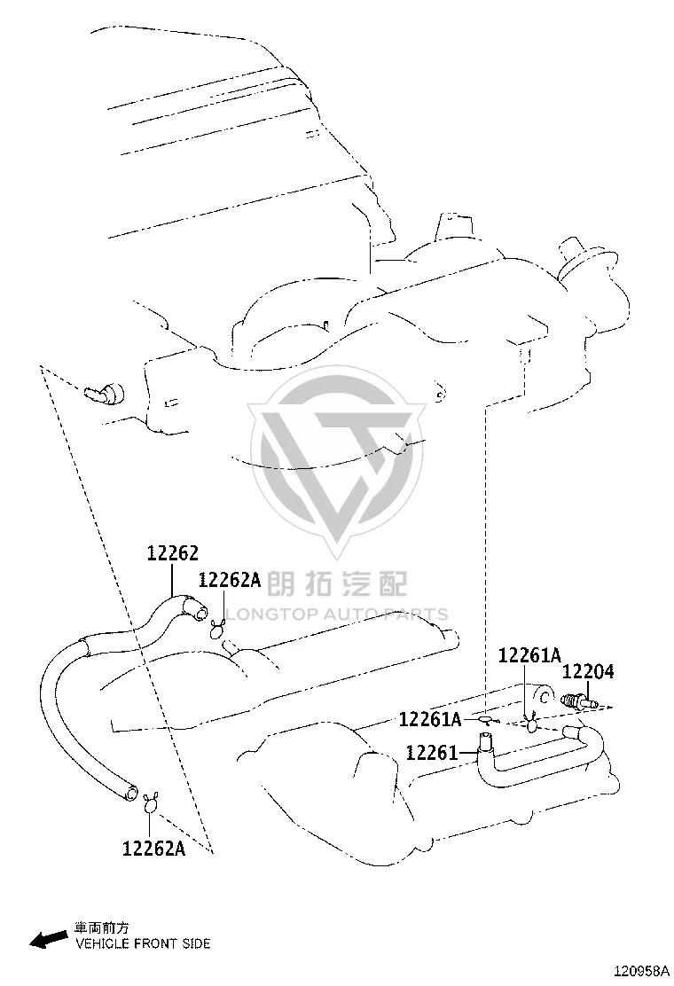 PCV Valve 12204-66020 for Toyota Land Cruiser