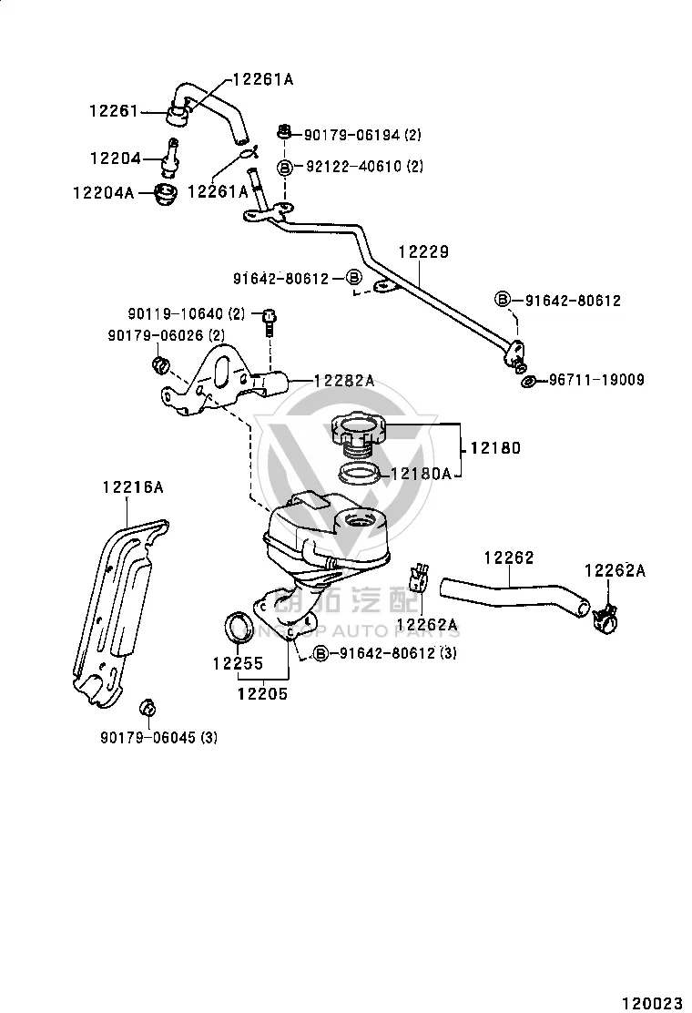 Crankcase PCV Valve 12205-76020 for Toyota Previa