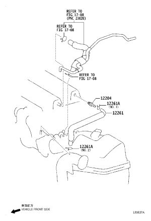 Valve Cover Exhaust Pipe 12261-0T020 for Toyota E’Z