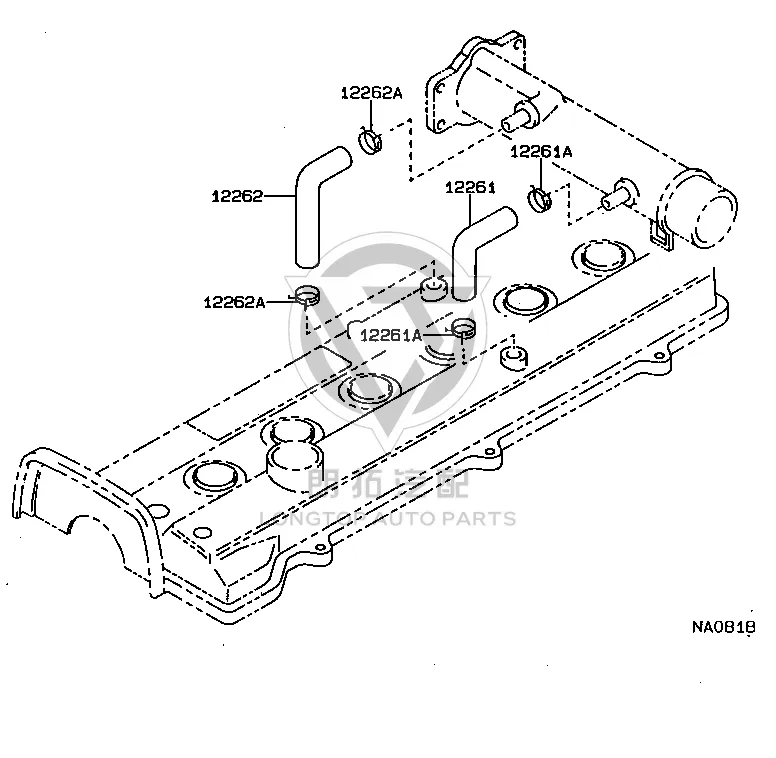 Crankcase Ventilation Pipe 12262-46030 for Toyota Crown