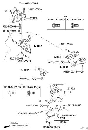 Engine Mount (Left) 12372-0Y240 for Toyota Yaris