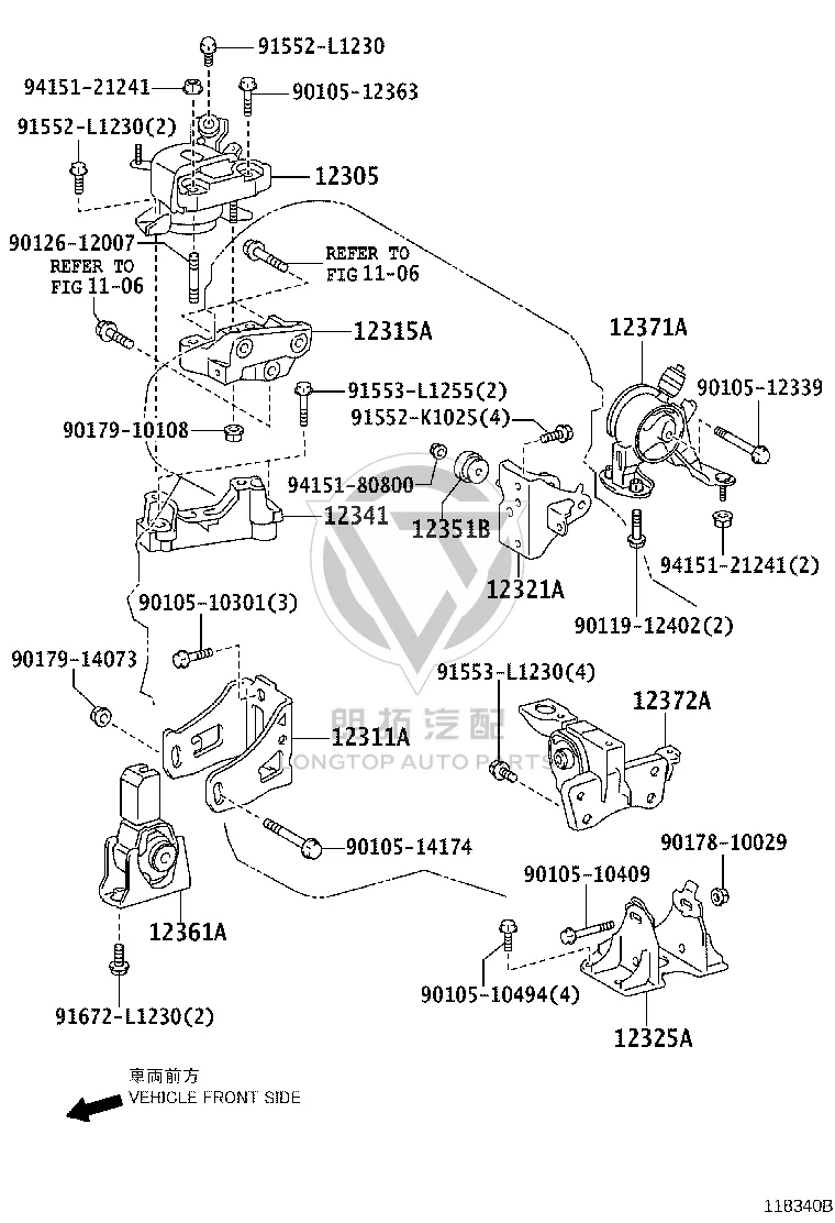 Engine Mount Right 12305-28251 for Toyota Alphard