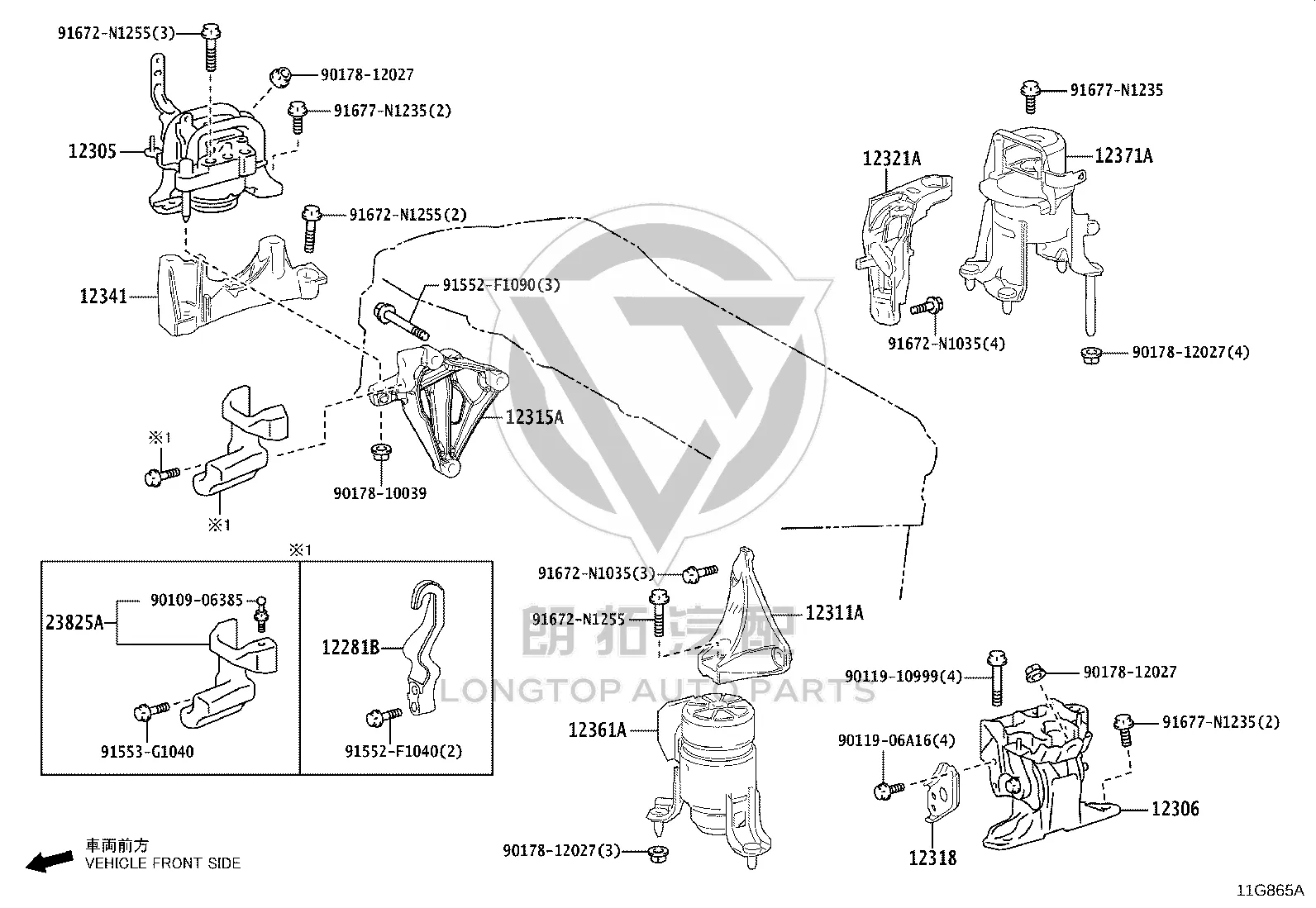 Engine Mount Left 12306-25040 for Toyota ALPHARD
