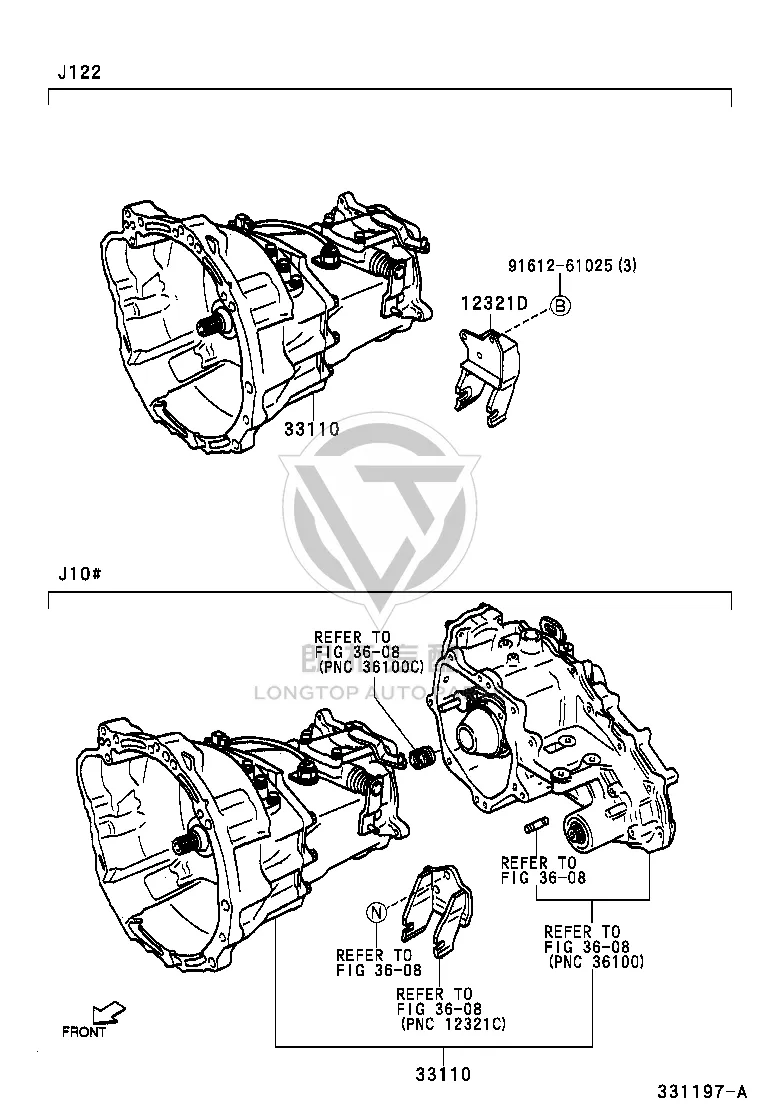 Rear Engine Mount Bracket 12321-87403 for Toyota Cami