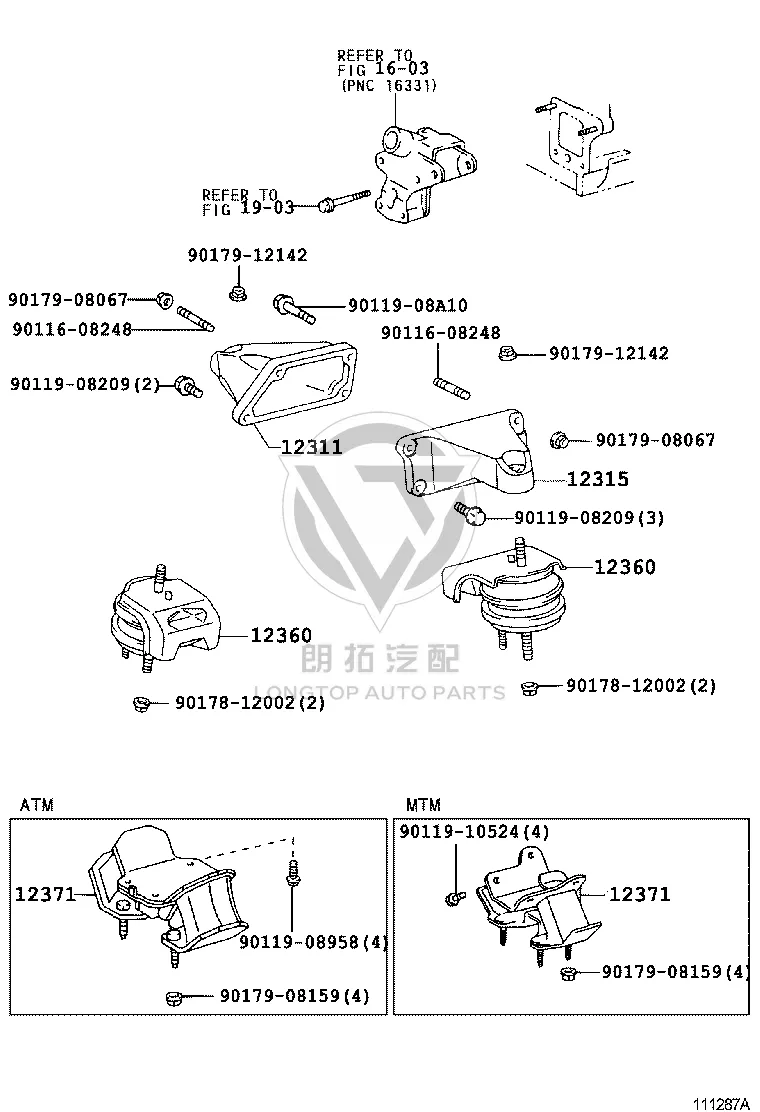 Engine Mount Front 12360-70040 for Toyota ALTEZZA