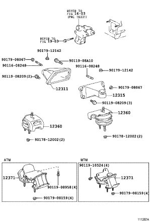 Transmission Mount 12371-46160 for Toyota ALTEZZA