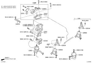Engine Mount 12361-0V030 for Toyota Sienna