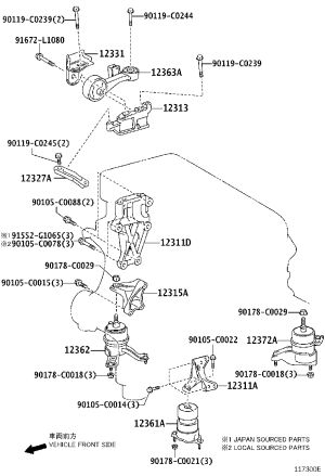 Engine Mount Front 12361-0V050 for Toyota Camry