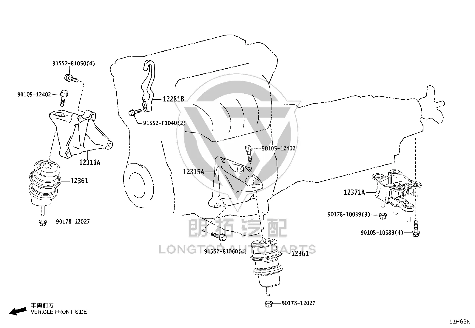 Engine Mount Left 12361-31500 for Toyota Crown