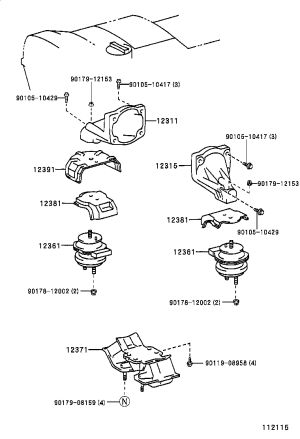 Engine Mount Front 12361-46190 for Toyota ALTEZZA
