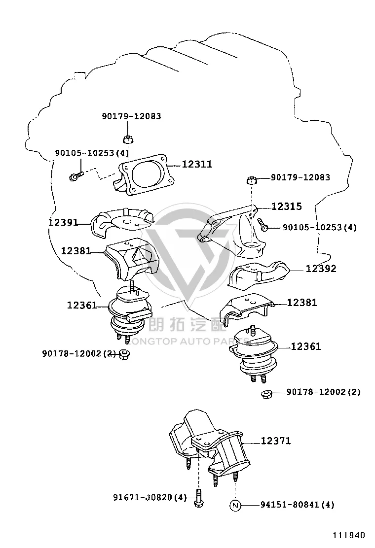 Engine Mount Front 12361-50151 for Toyota Crown