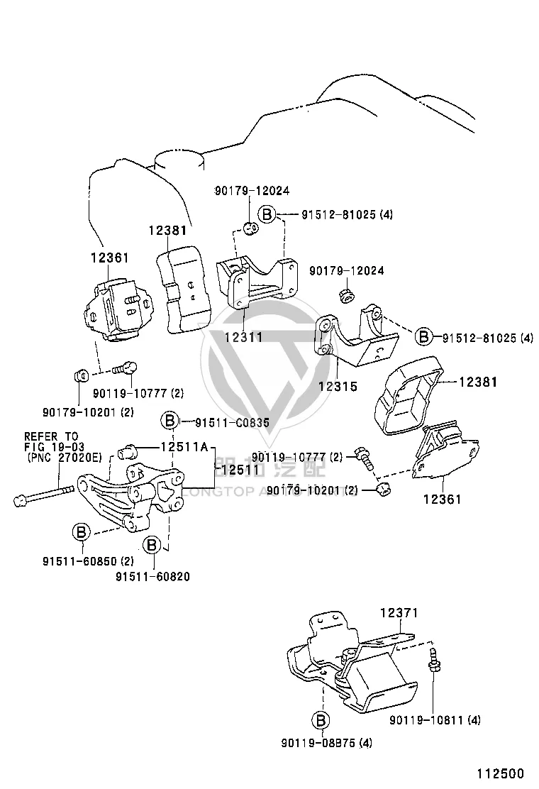Engine Mount Left 12361-62160 for Toyota Land Cruiser