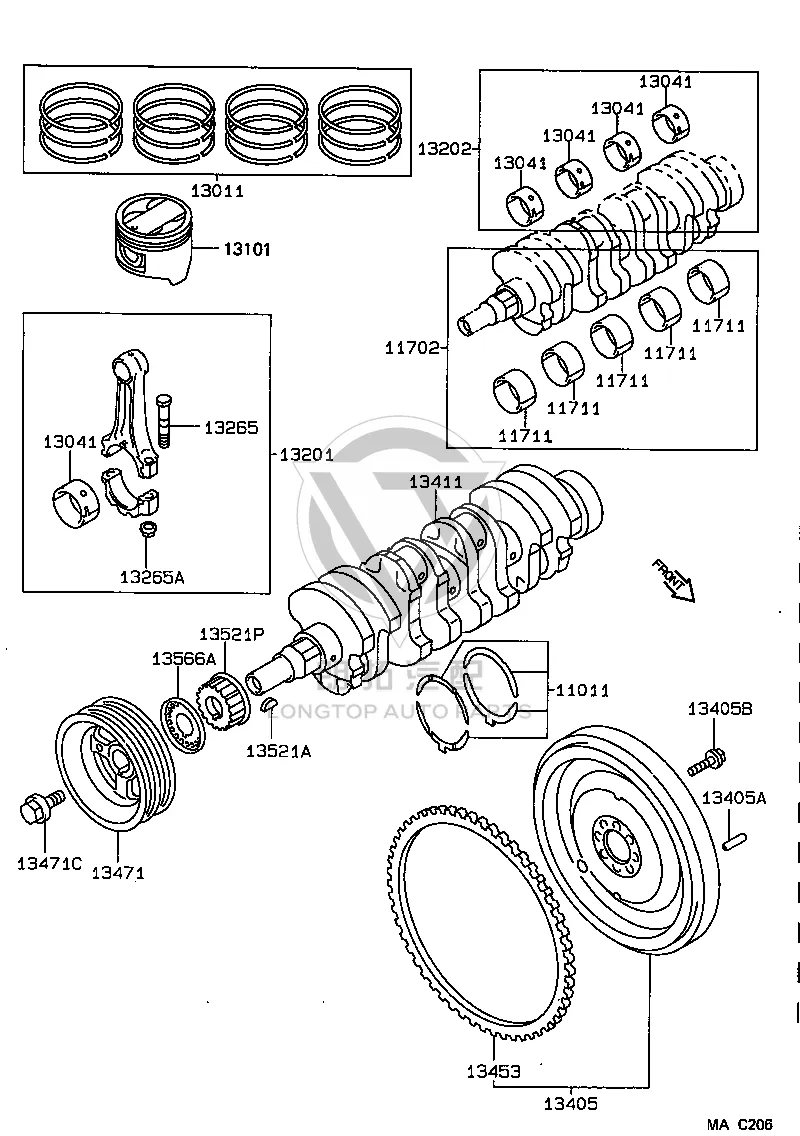 Piston Ring 13011-16210 for Toyota AE10#