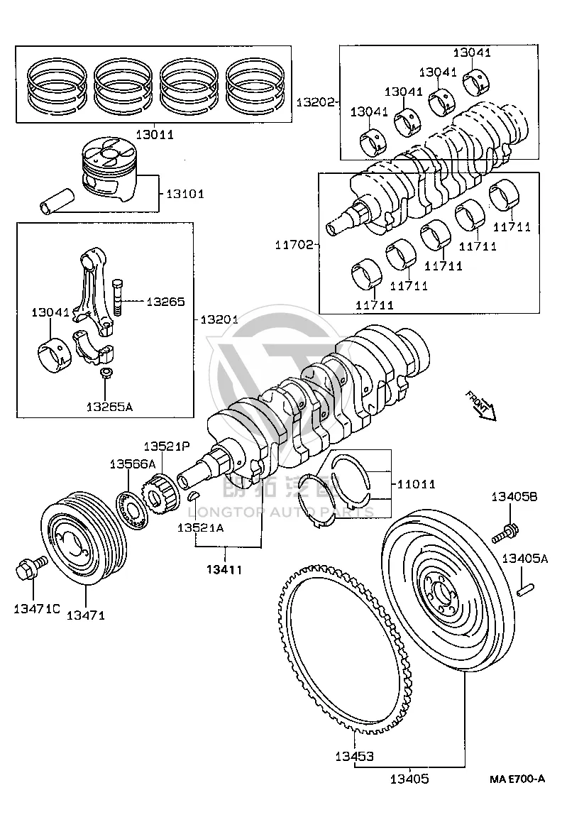 Connecting Rod Bearing 13041-16090 for Toyota T.U.V