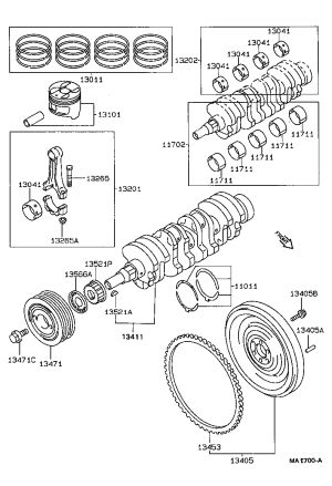 Connecting Rod Bearing 13041-16090 for Toyota T.U.V