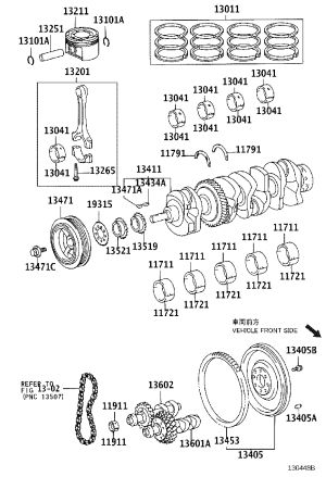 Piston 13211-28031C0 for Toyota Picnic