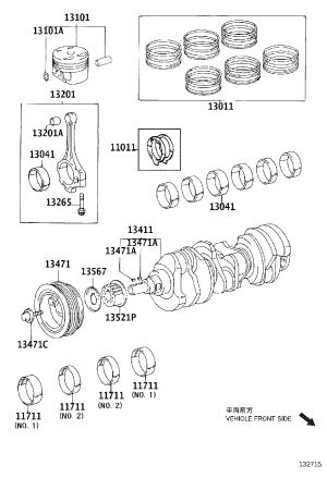 Piston Ring 13011-28151 for Toyota Camry
