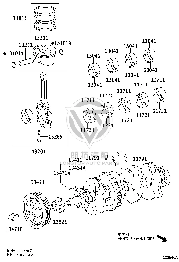 Crankshaft Pulley 13470-0V050 for Toyota Camry