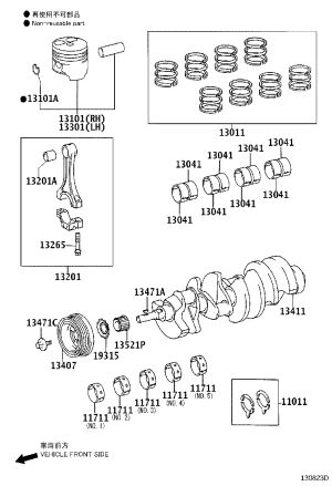 Piston Ring 13011-38081 for Toyota Crown
