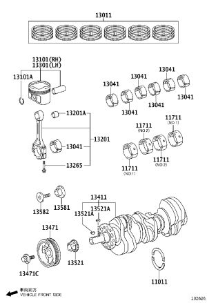 Piston Ring 13011-31110 for Toyota Crown