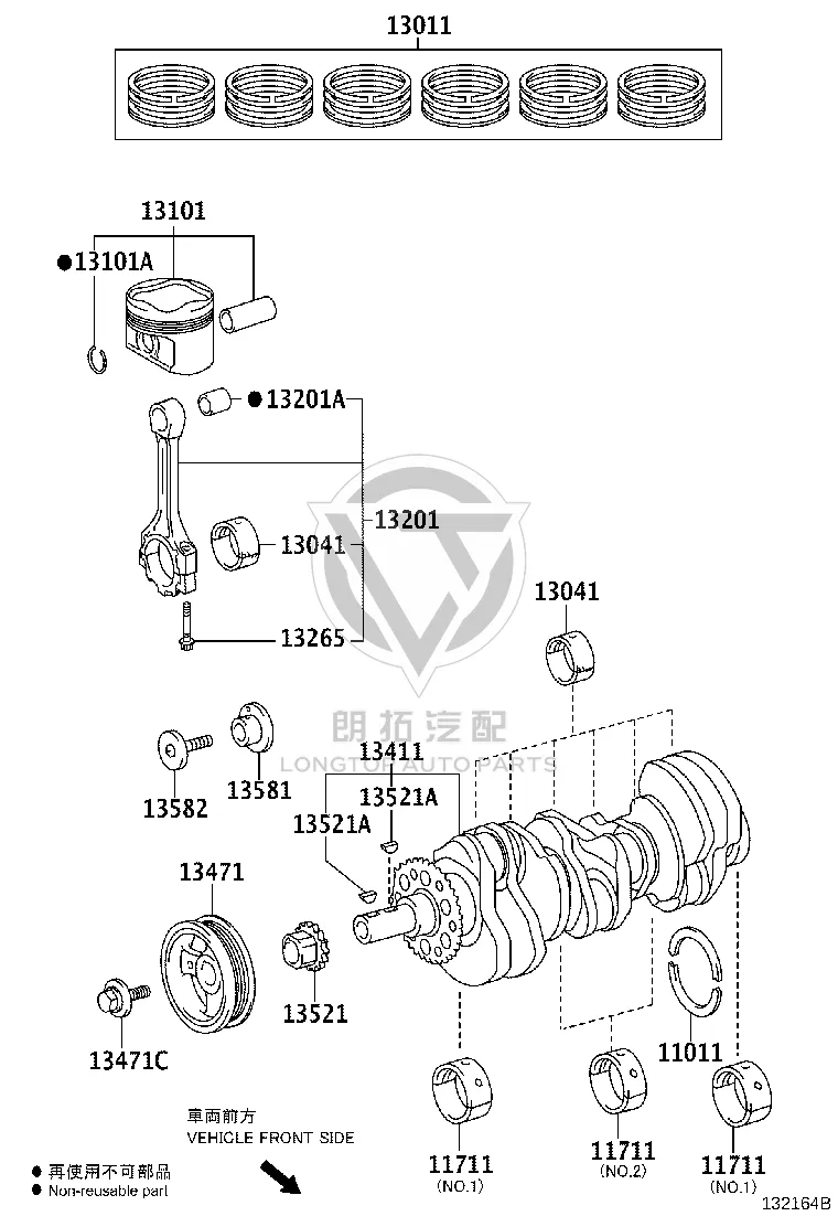 Crankshaft Pulley 13470-0V030 for Toyota ALPHARD