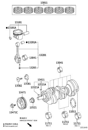 Crankshaft Pulley 13470-0V030 for Toyota ALPHARD