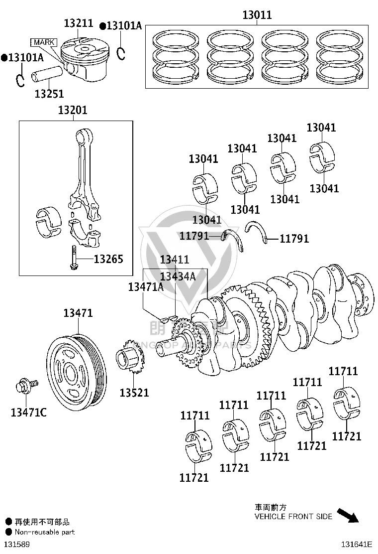 Piston Ring 13011-31161 for Toyota Highlander