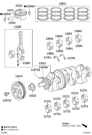 Piston Ring 13011-36061 for Lexus RX270