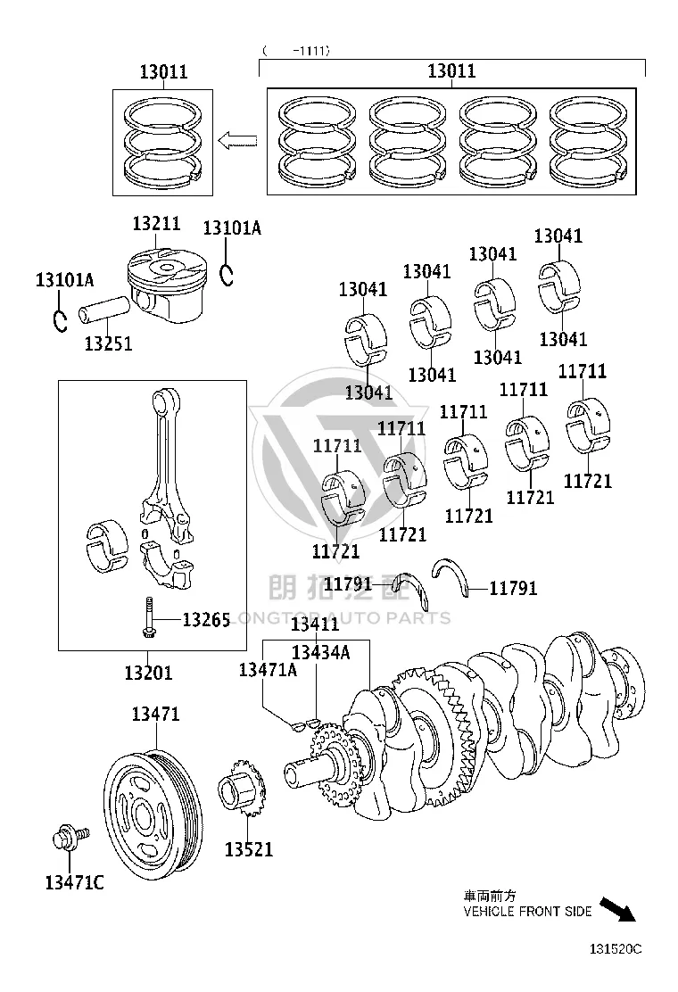 Piston Ring 13011-36020 for Toyota Sienna