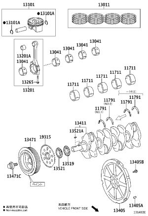 Flywheel 13451-37080 for Toyota Corolla