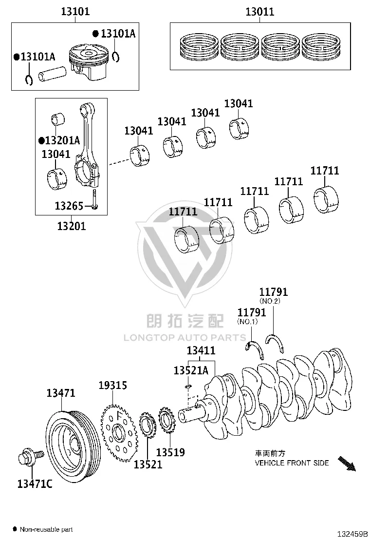 Crankshaft Pulley 13470-37042 for Toyota Auris