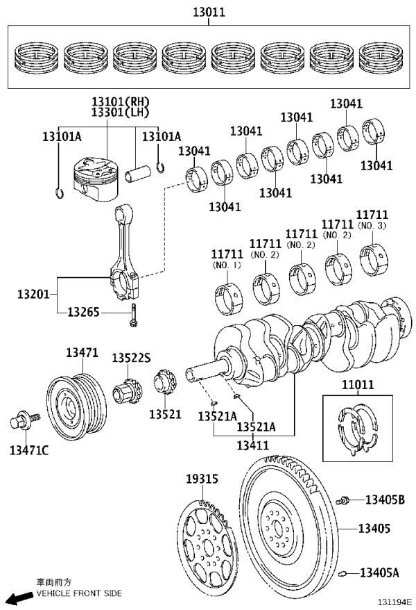 Engine Connecting Rod 13201-38041 for Lexus LS600H