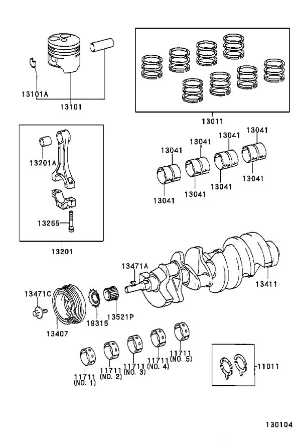 Crankshaft Pulley 13407-50020 for Lexus LS400